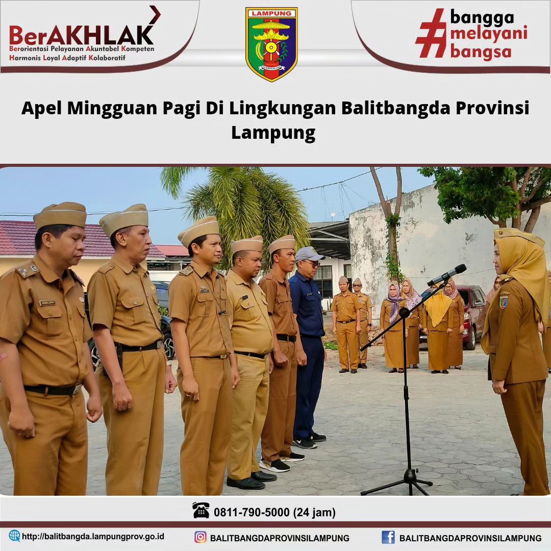 Apel Pagi di Lingkungan Balitbangda Provinsi Lampung